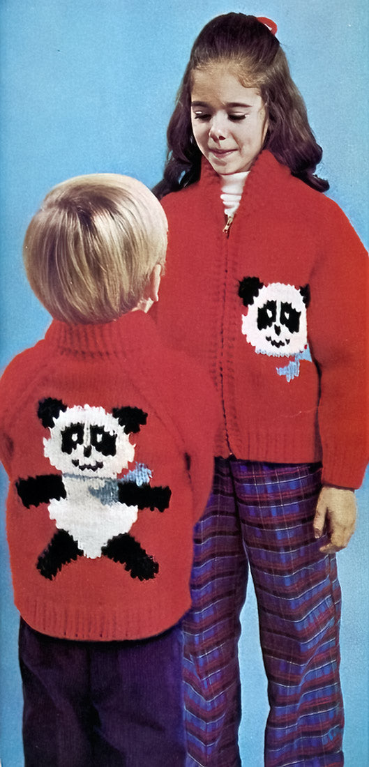Kiddies' Panda Cardigan Pattern