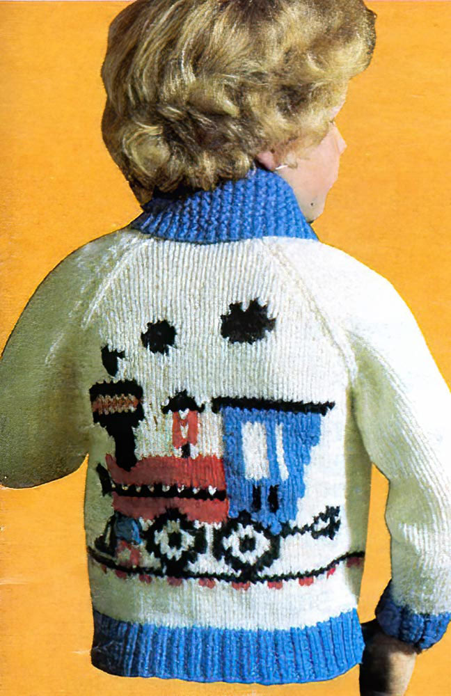 Kiddies' Train Cardigan Pattern – Mary Maxim