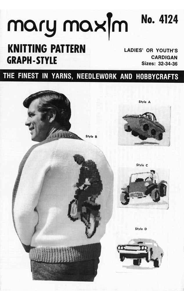 Ladies' or Youth's Recreational Vehicles Cardigan Pattern