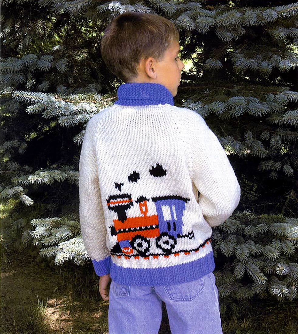 Choo Choo Charlie Cardigan Pattern – Mary Maxim