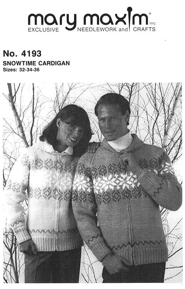 Modèle de cardigan de neige