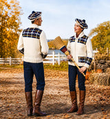 Highland Plaid Cardigan & Matching Tam - O - Shanter Pattern