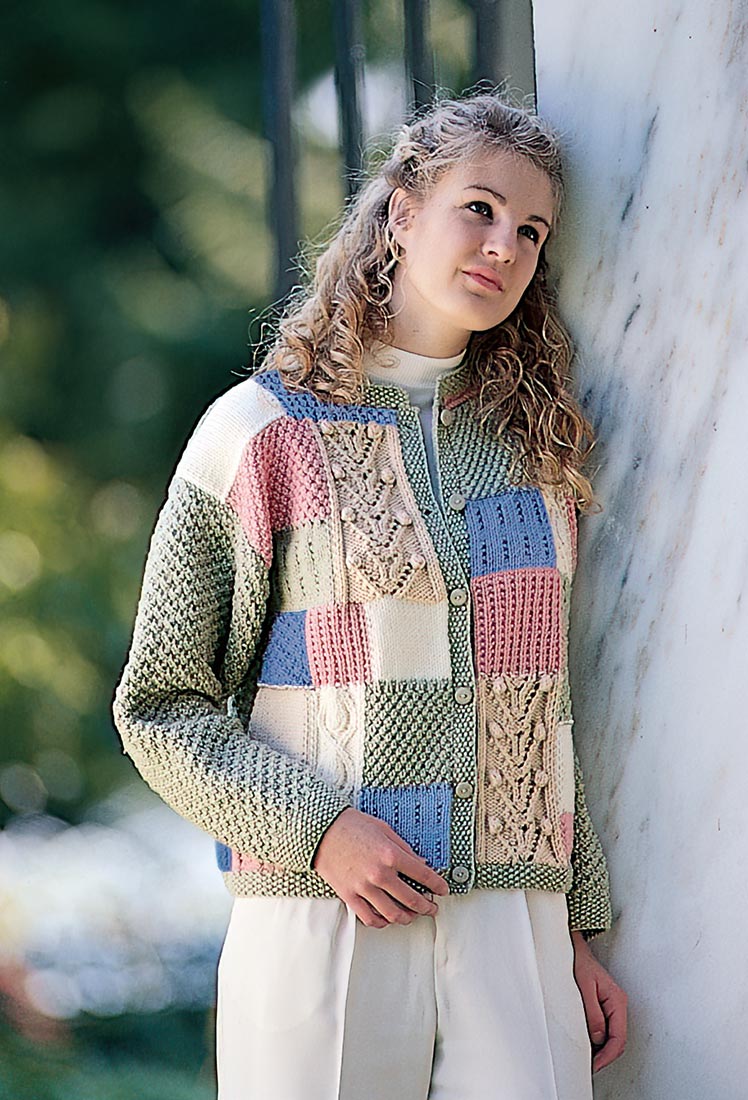 Sampler Cardigan Pattern – Mary Maxim - Main Image