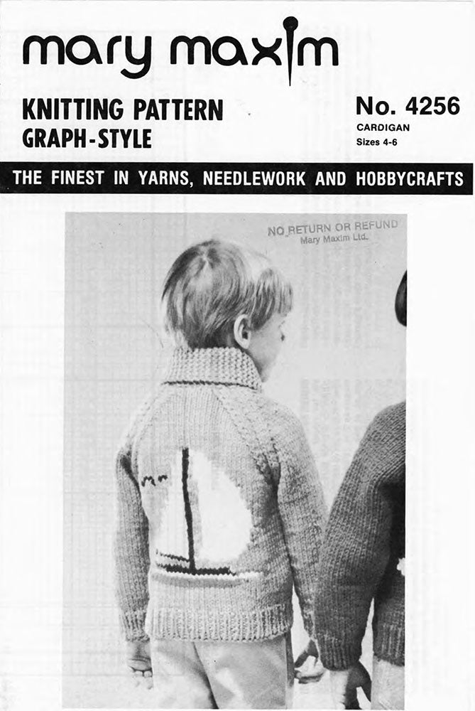 Child's Sailboat Cardigan Pattern
