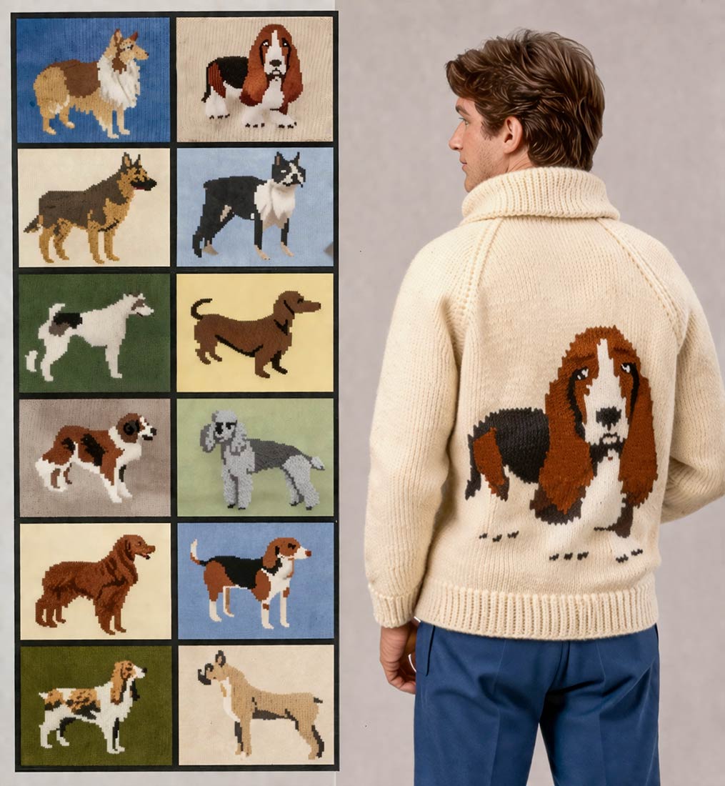 Patrón de cárdigan de perro