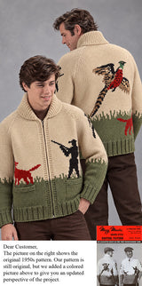 Patron de cardigan de chasse au faisan pour hommes