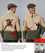 Patron de cardigan de chasse au faisan pour hommes
