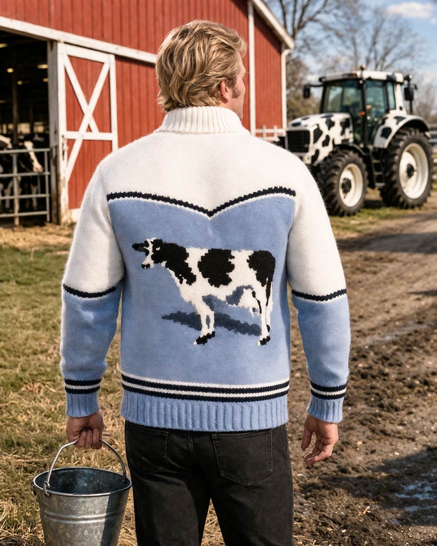 Holstein Cow Cardigan Pattern – Mary Maxim