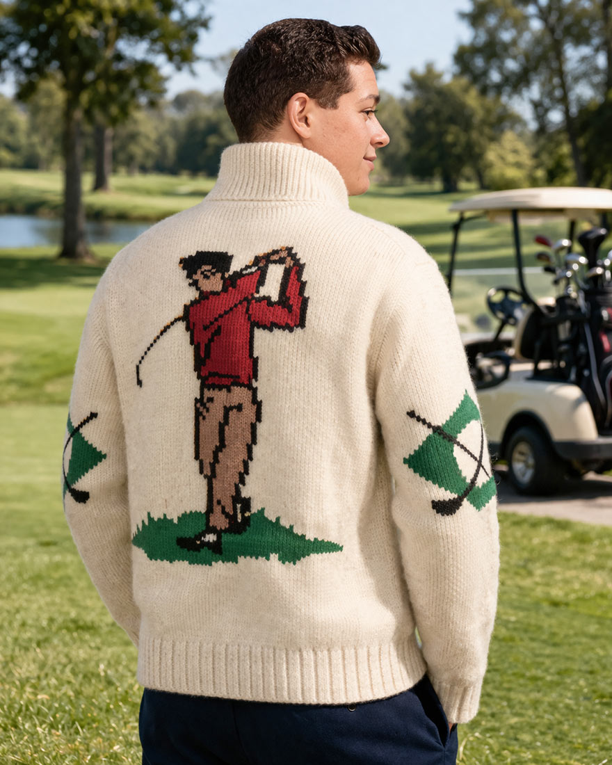 Patrón de cárdigan de golf