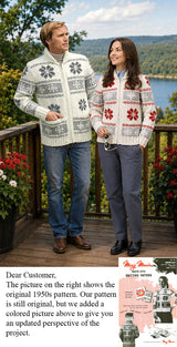 Modèle de cardigan flocon de neige