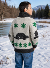 Modèle de cardigan castor canadien