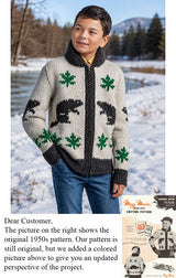 Patrón de cárdigan de castor canadiense