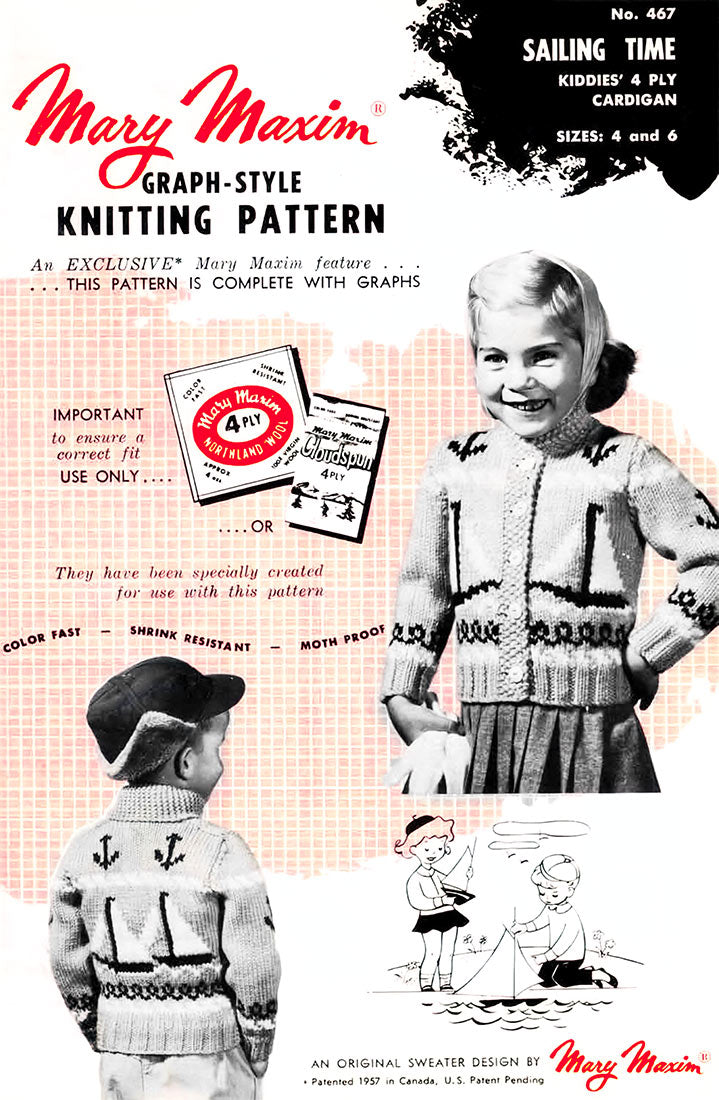 Sailing Time Cardigan Pattern – Mary Maxim