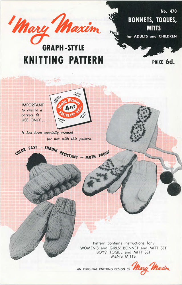 Bonnets Toques & Mitts Pattern