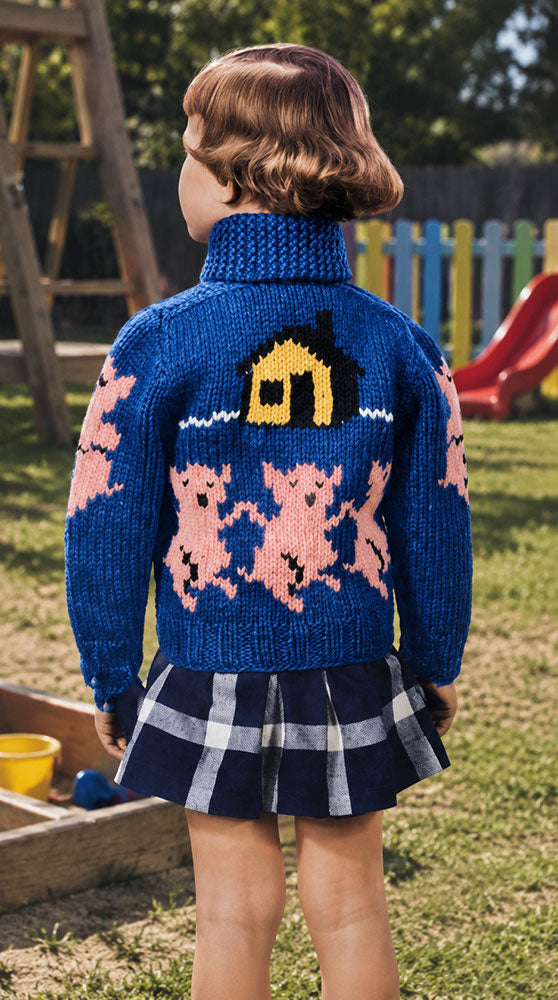 Three Little Pigs Cardigan Pattern – Mary Maxim