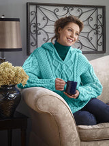 Patrón de sudadera con capucha con cable