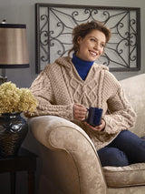 Patrón de sudadera con capucha con cable