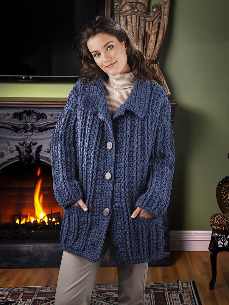 Ribbed Crochet Coat Pattern