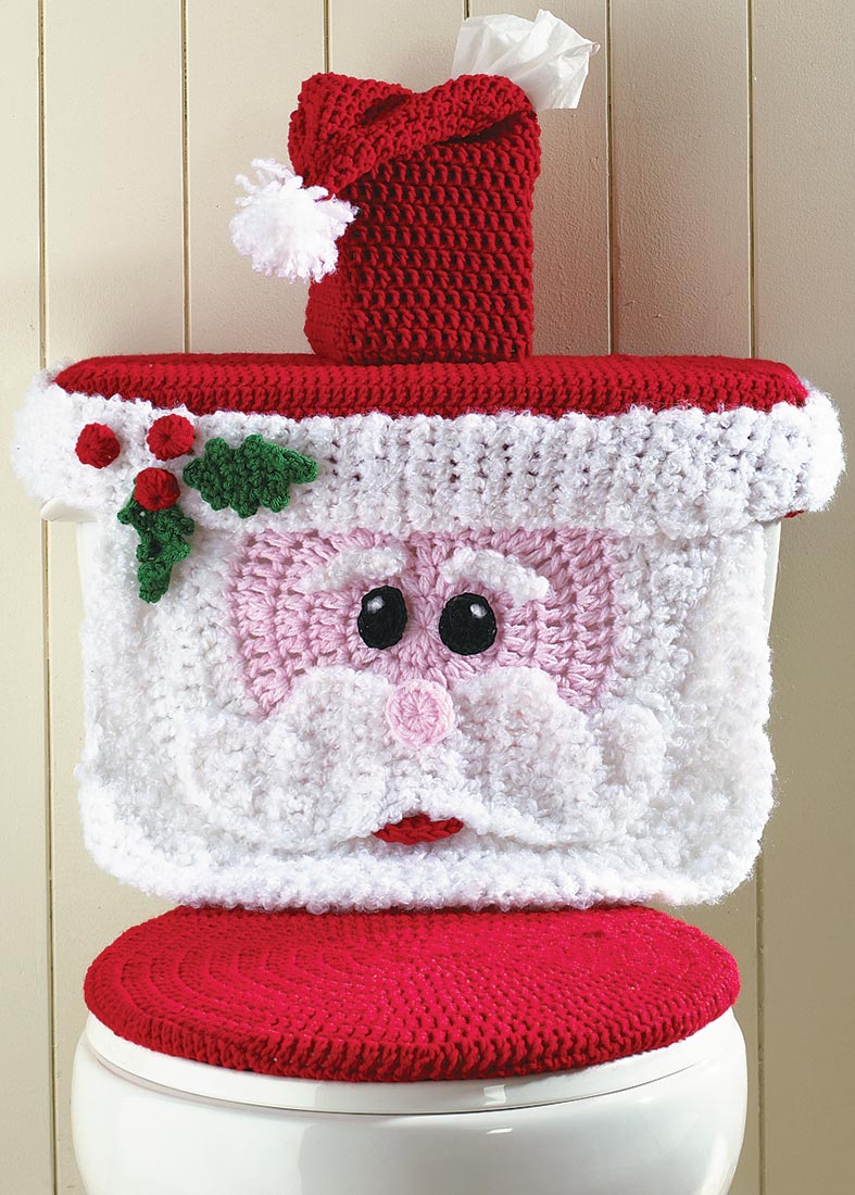 Santa Toilet and Tissue Box Cover Pattern