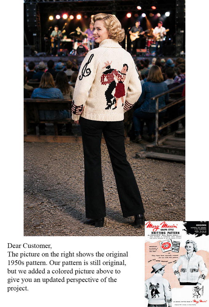Ladies' or Youth Hoedown Cardigan Pattern – Mary Maxim