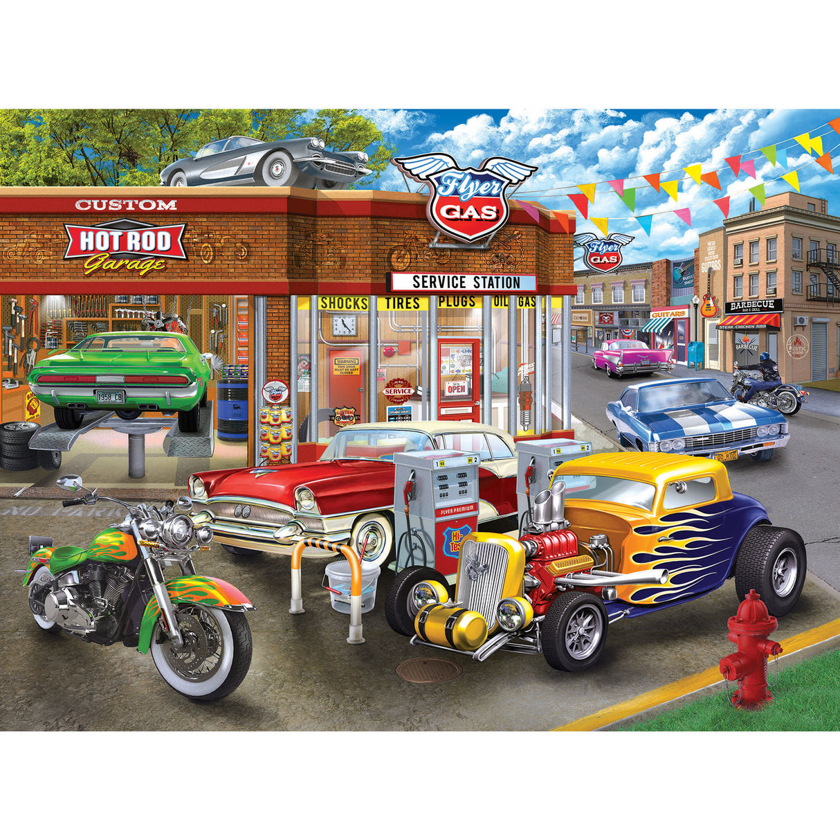 Hot Rod Garage Jigsaw Puzzle