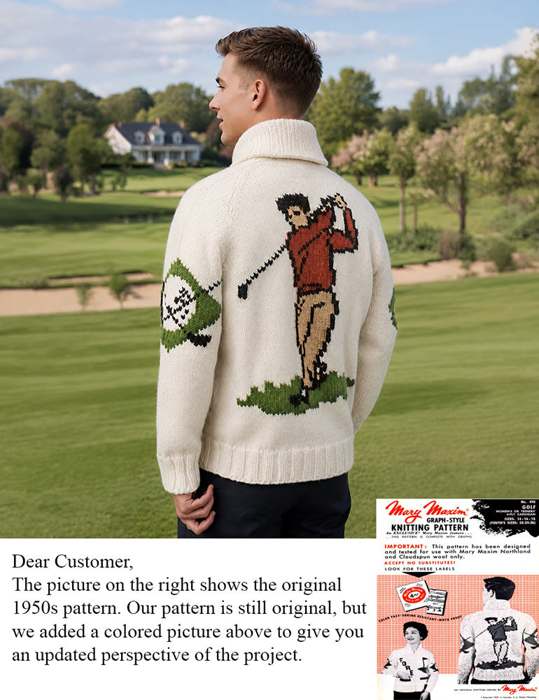 BRINGING GOLF サマーニット Golf Cardigan Pattern – Mary Maxim