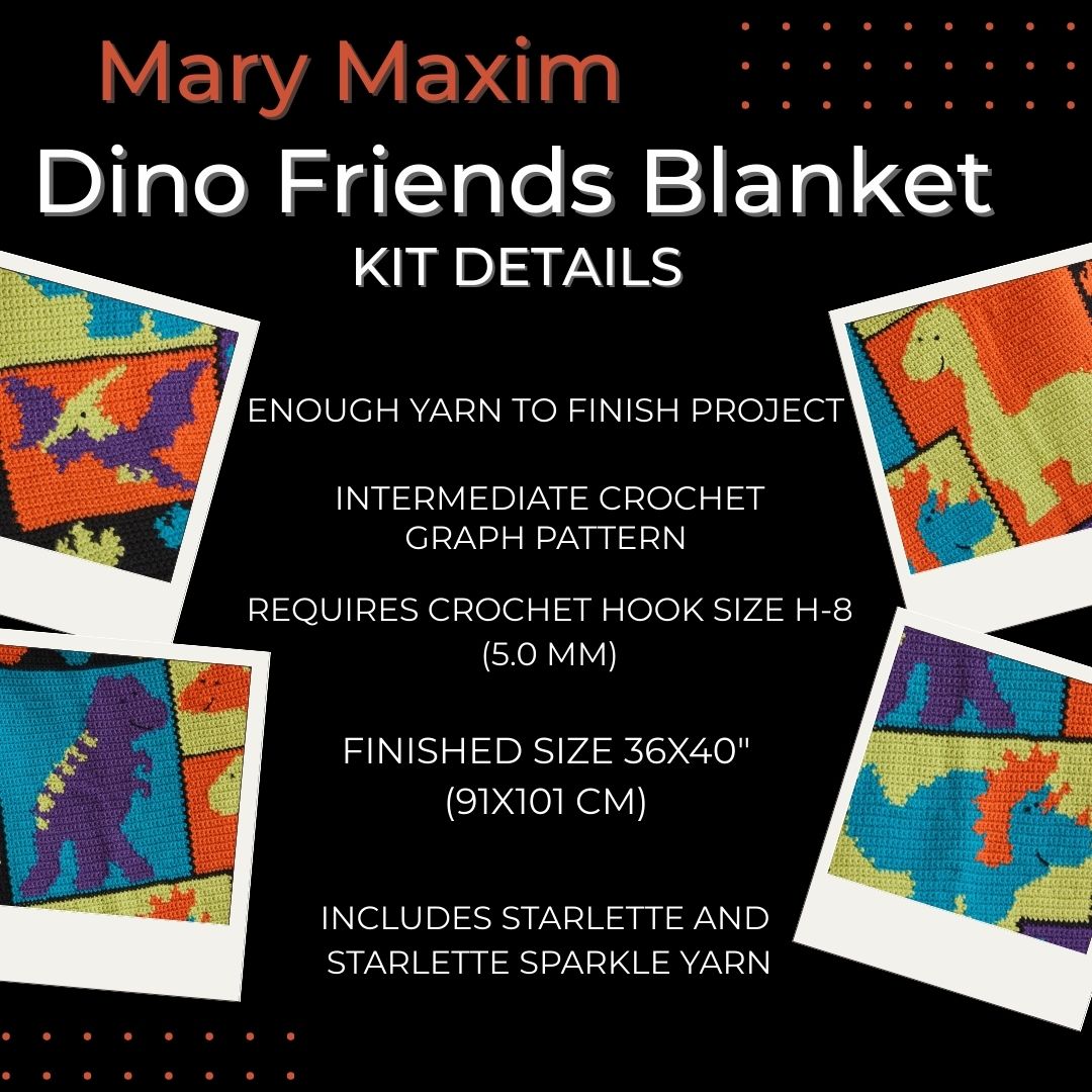 Dino Friends Toddler Blanket – Mary Maxim