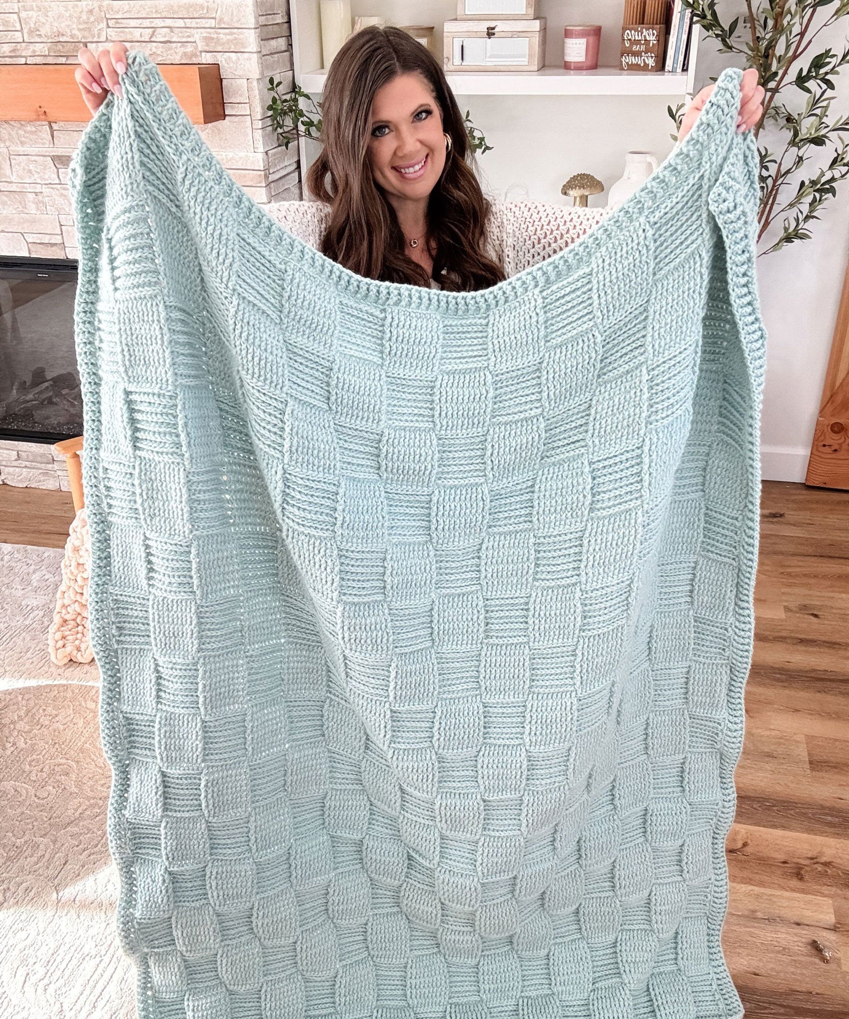 Seabreeze Basket Weave Blanket – Mary Maxim