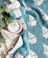 Sailboat Mosaic Baby Blanket