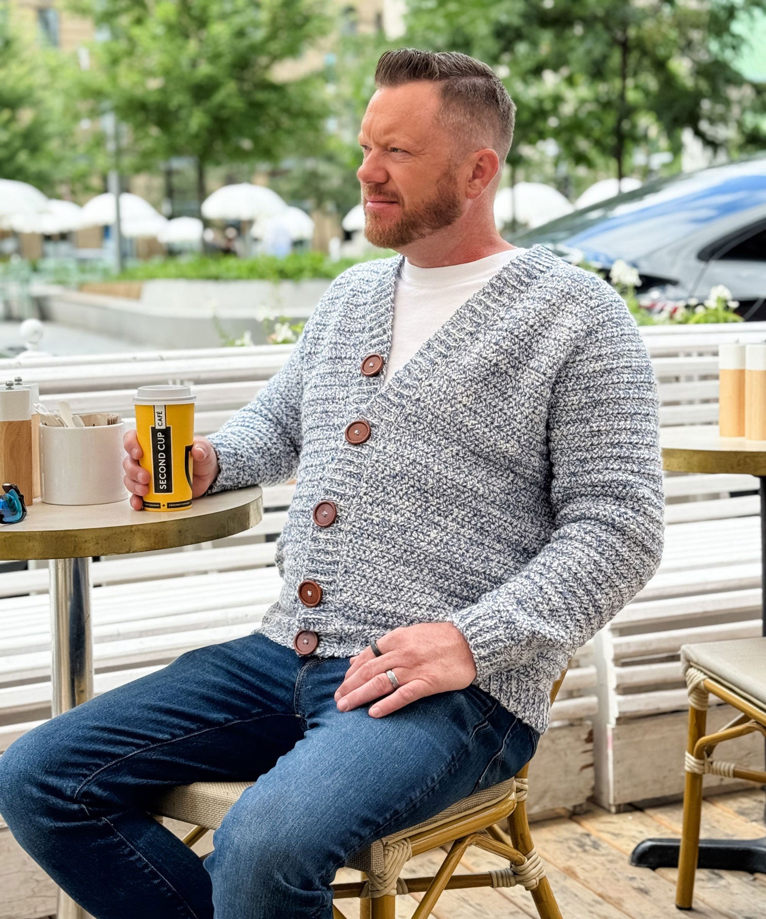 Cobblestone Men's Crochet Cardigan – Mary Maxim