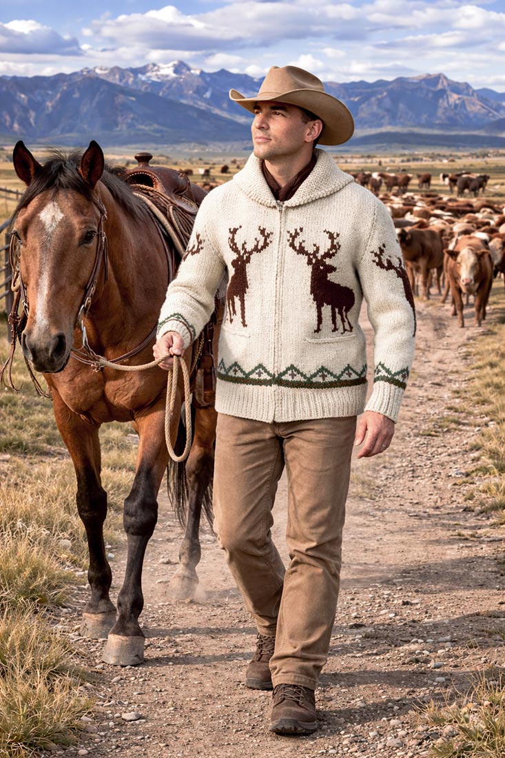 Deer Sweater Pattern – Mary Maxim
