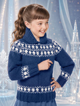 Patrón de suéter Snowrena para niña o niño