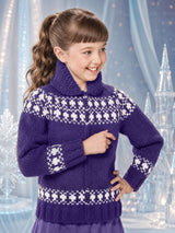 Patrón de suéter Snowrena para niña o niño