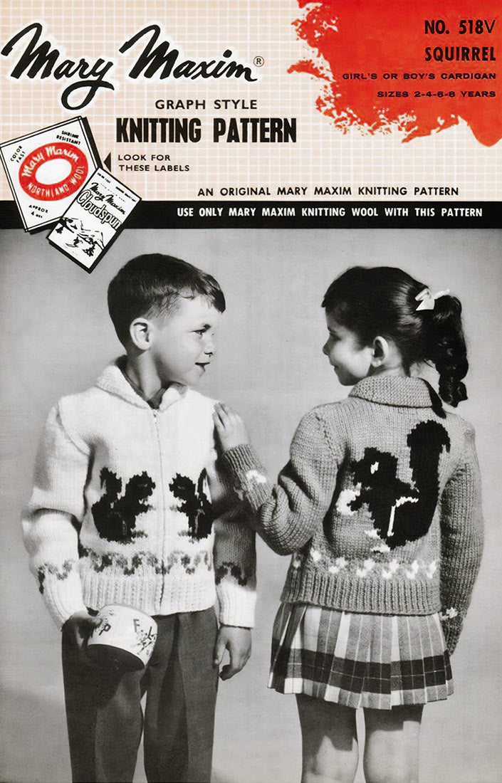 Squirrel Cardigan Pattern – Mary Maxim