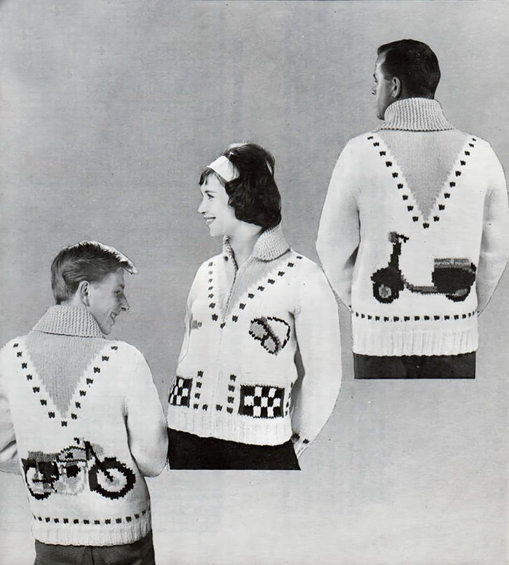 マルマイン Ladies' or Youth Motorcycle or Scooter Cardigan Pattern – Mary Maxim