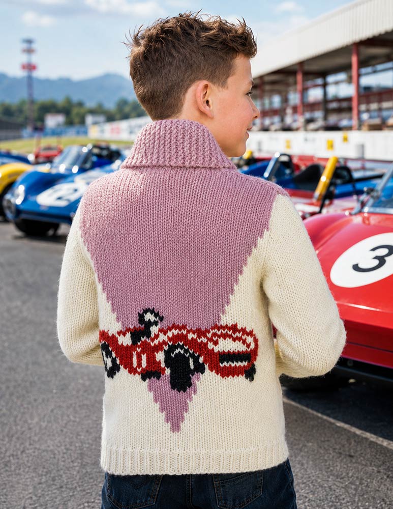 Sports Car Cardigan Pattern – Mary Maxim