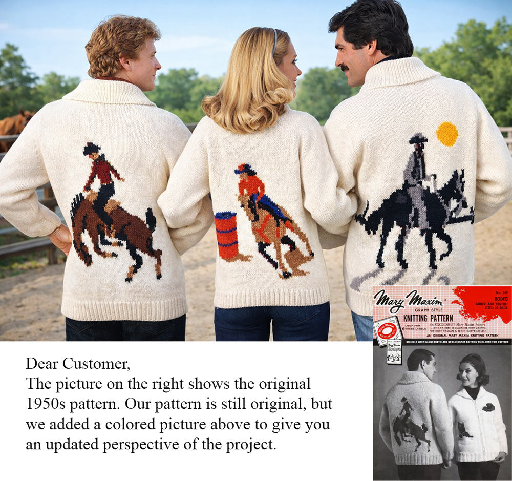 Modèle de cardigan rodéo pour dames et jeunes