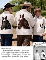 Patrón de chaqueta con cabeza de caballo para niño
