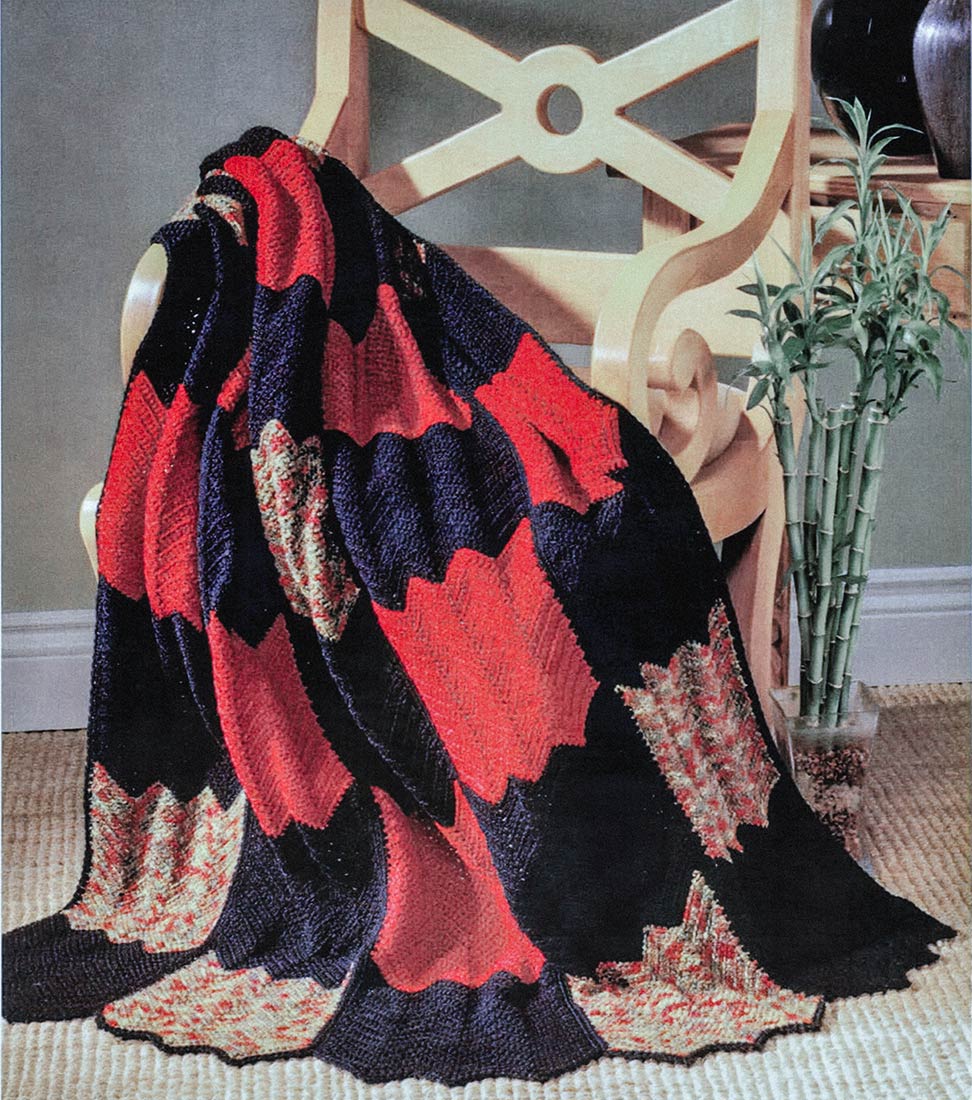 Crochet Rippled Blocks Blanket Pattern