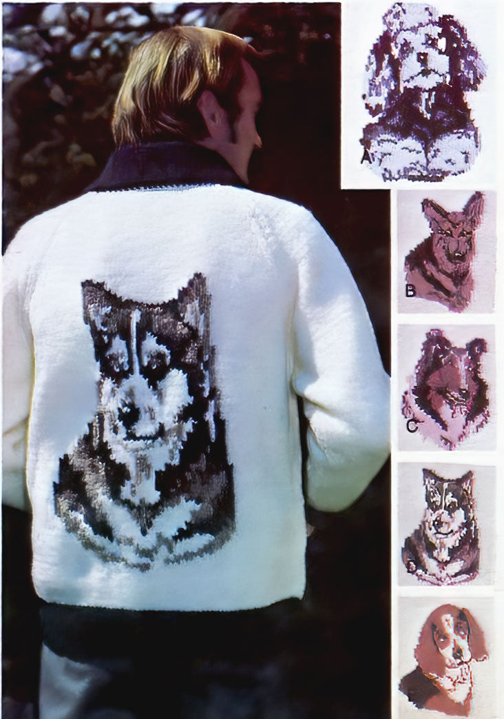 Adult's Dogs Cardigan Pattern – Mary Maxim