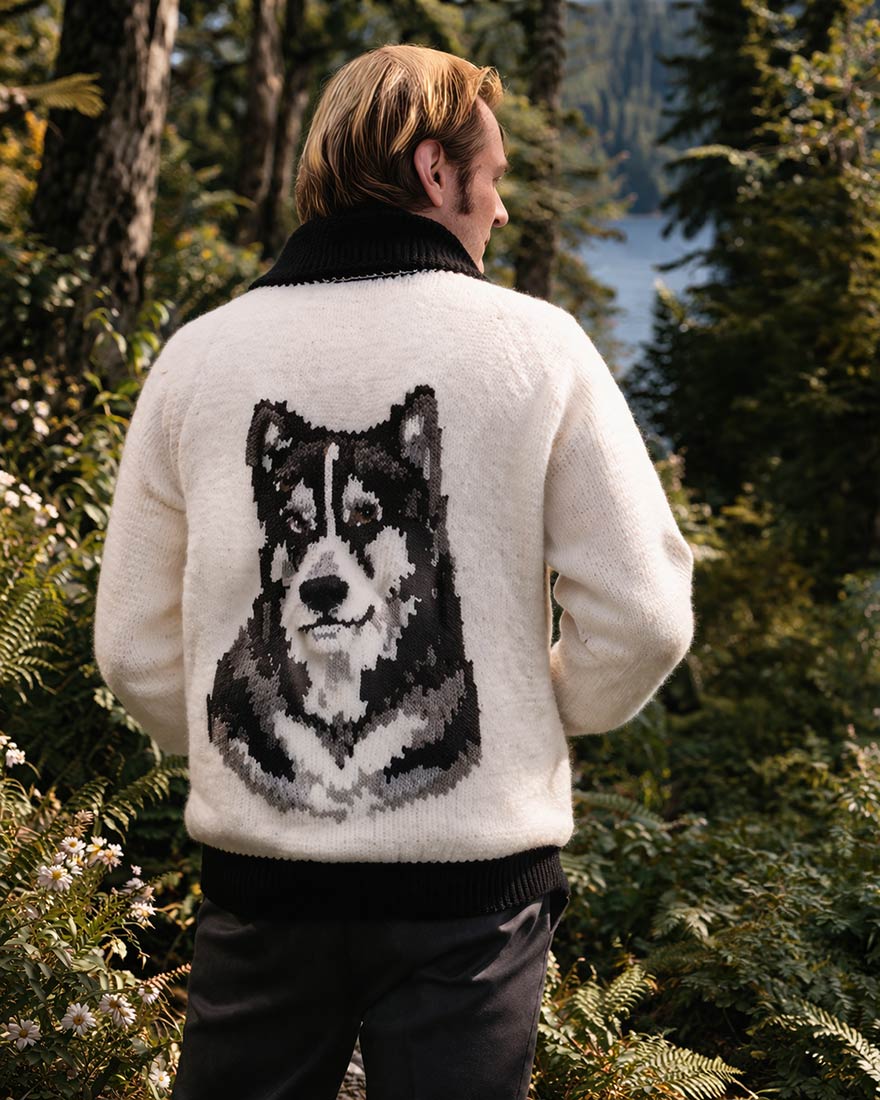 Adult's Dogs Cardigan Pattern