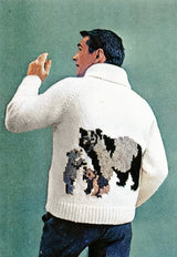 Patrón de cárdigan de osos y cachorros para mujer o joven