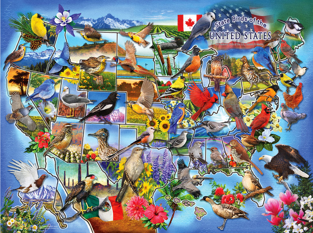 State Birds of the United States Jigsaw Puzzle – Mary Maxim