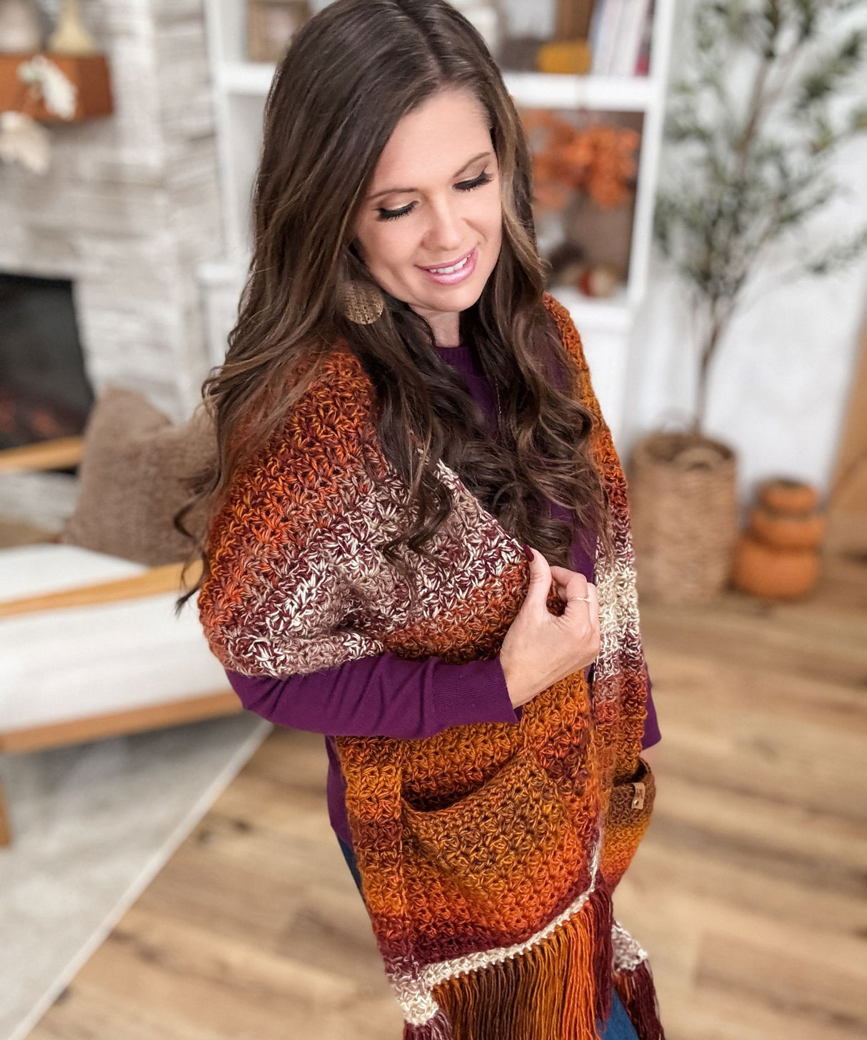 Chunky Suzette Pocket Shawl