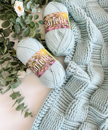 Seabreeze Basket Weave Blanket – Mary Maxim - Main Image