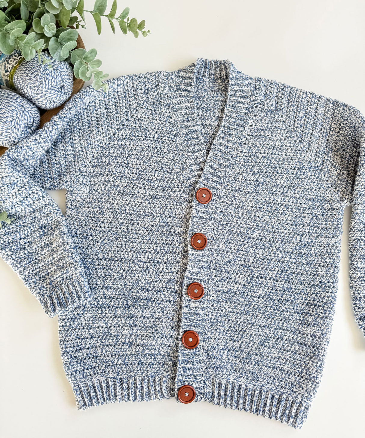 Cobblestone Men's Crochet Cardigan
