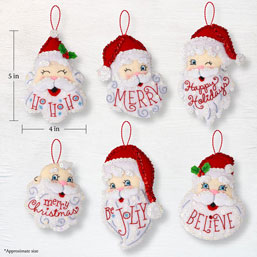 Holiday Greetings Felt Ornaments Kit