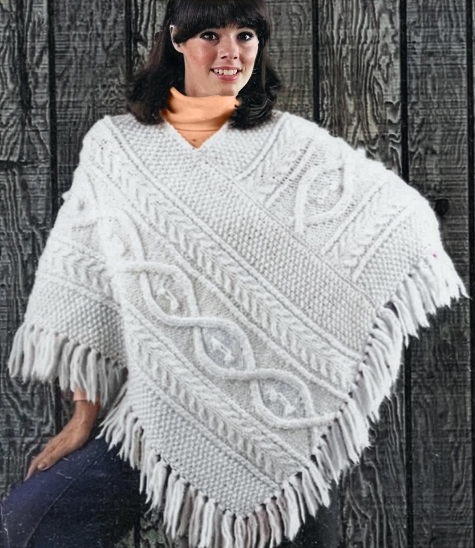 Ladies' Poncho Pattern – Mary Maxim