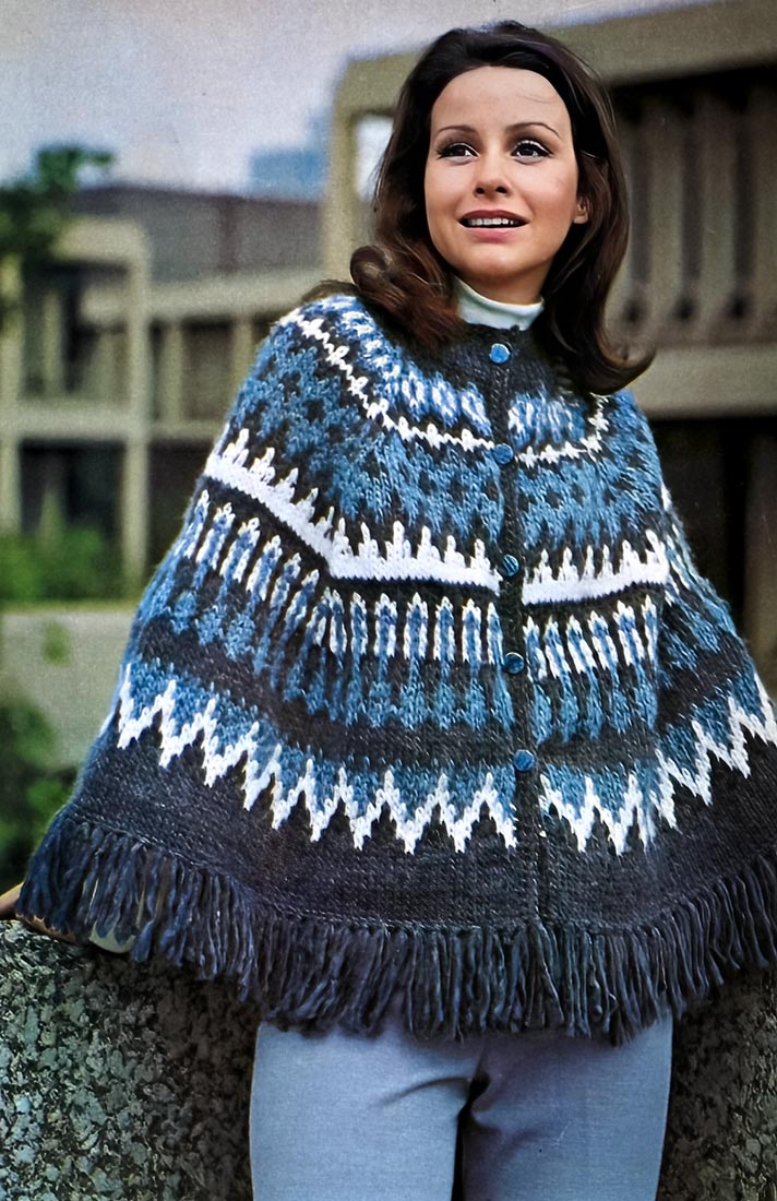 Ladies' Poncho Pattern – Mary Maxim