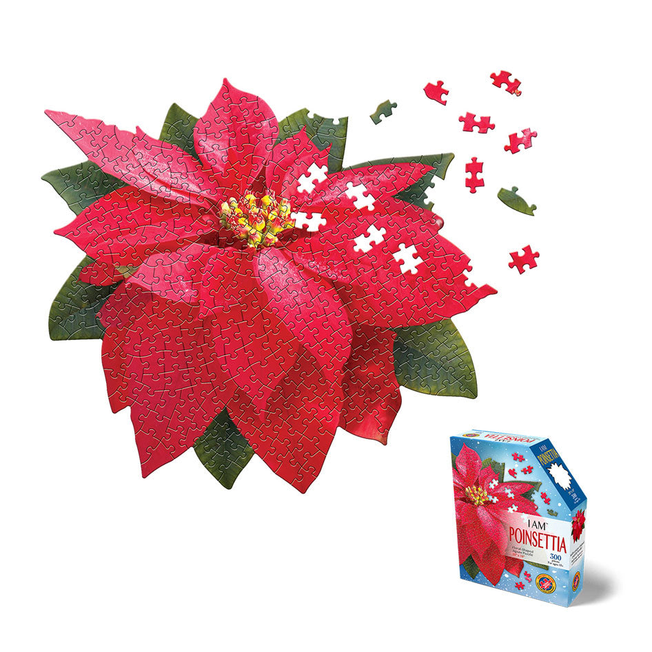 I Am Poinsettia Shaped Jigsaw Puzzle